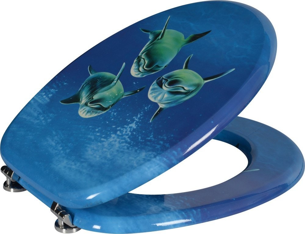 AQUALINE FUNNY WC sedátko s potiskem delfíni HY-S115