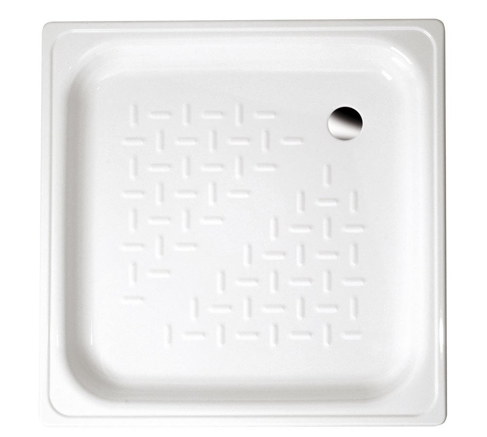 Levně AQUALINE Smaltovaná sprchová vanička, čtverec 70x70x12cm, bílá PD70X70