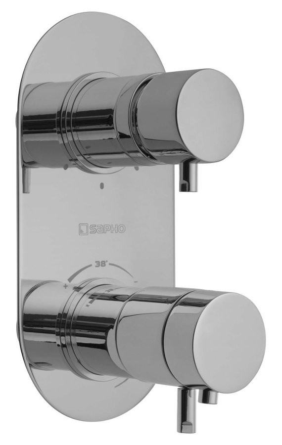 SAPHO RHAPSODY podomítková sprchová termostatická baterie, 3 výstupy, chrom 5592T