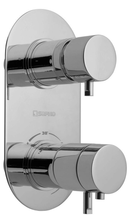 SAPHO RHAPSODY podomítková sprchová termostatická baterie, 2 výstupy, chrom 5585T