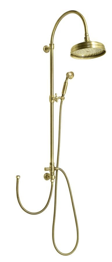 SAPHO VANITY sprchový sloup k napojení na baterii, hlavová, ruční sprcha, bronz SET066