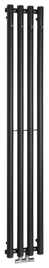 Levně SAPHO PILON otopné těleso 270x1800 se čtyřmi háčky pro ručník, černá mat IZ122
