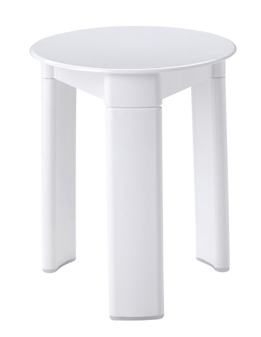 Levně Aqualine TRIO koupelnová stolička, průměr 33x40 cm, bílá 2072