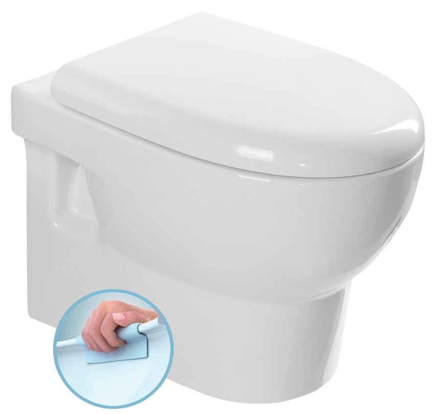 Levně ISVEA ABSOLUTE závěsná WC mísa, Rimless, 35x50cm, bílá 10AB02002