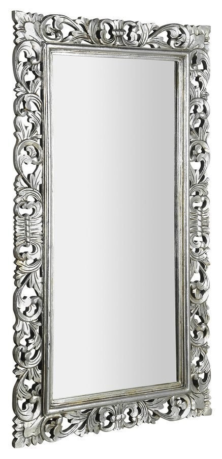 SAPHO SCULE zrcadlo ve vyřezávaném rámu 80x150cm, stříbrná IN334