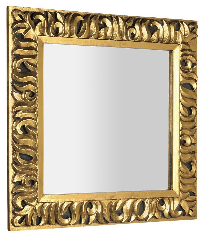 Levně SAPHO ZEEGRAS zrcadlo ve vyřezávaném rámu 90x90cm, zlatá IN416