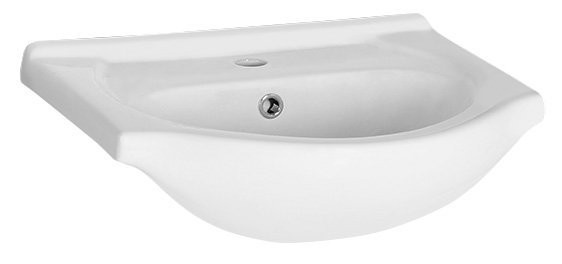 Levně AQUALINE SIMPLEX ECO keramické umyvadlo, nábytkové, 55x44cm, bílá NDHF055