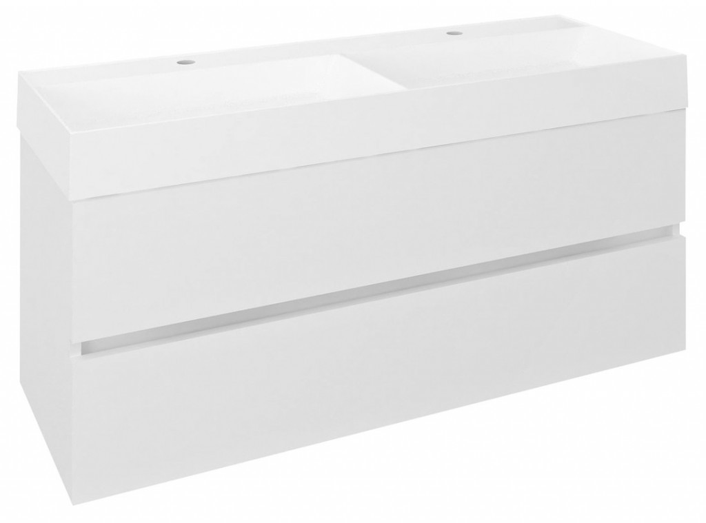 SAPHO ODETTA umyvadlová skříňka 118x50x43,5cm, bílá lesk DT120-3030