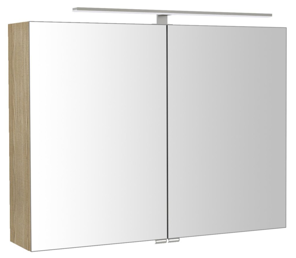 SAPHO RIWA galerka s LED osvětlením, 81x70x17cm, jilm bardini RIW080-0013