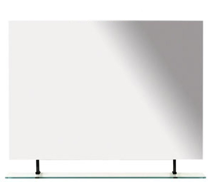 SAPHO WEGA zrcadlo s policí 1000x800mm, černá mat 60092B