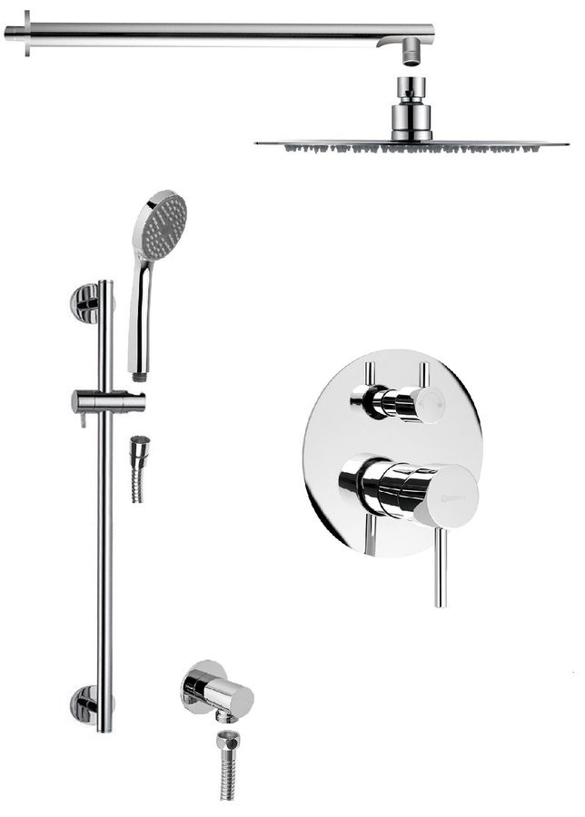 SAPHO RHAPSODY podomítkový sprchový set s pákovou baterií, 2 výstupy, posuvný držák sprchy, chrom 5583Q-02