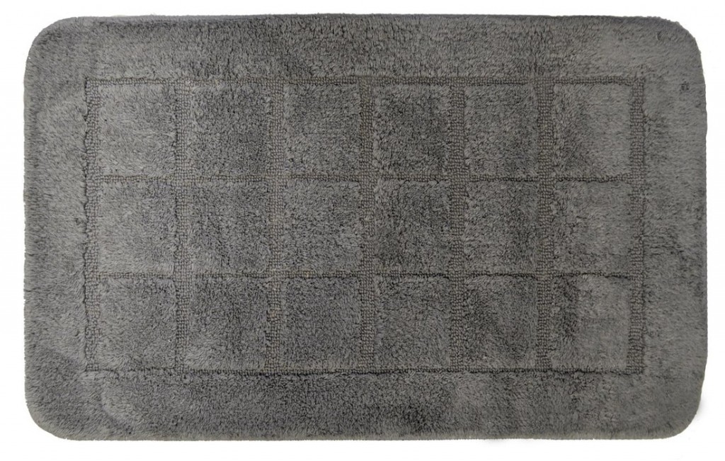 Levně RIDDER DELHI Koupelnová předložka 50x80cm s protiskluzem, 100% polyester, tmavě šedá 1712300