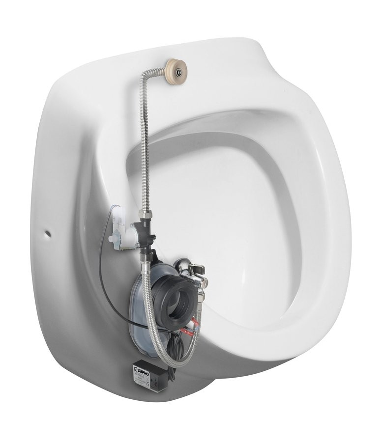 Levně ISVEA DYNASTY urinál s automatickým splachovačem 6V DC, zakrytý přívod vody, 39x58 cm 10SZ92001-SENSOR