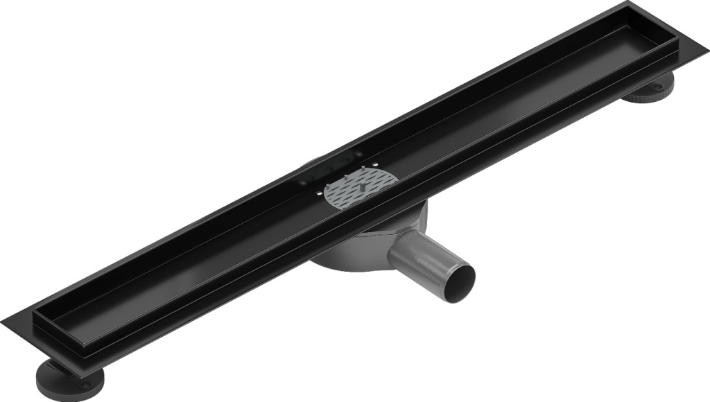 MEXEN Flat 360 Slim podlahový žlab otočný 70 cm, černý 1740070