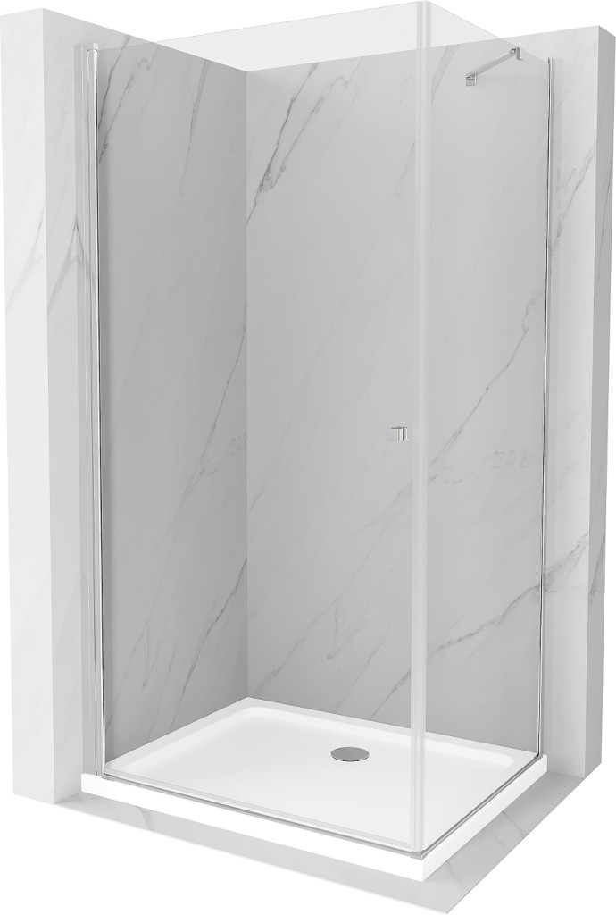 MEXEN/S Pretoria sprchový kout 70x110 cm, transparent, chrom + sprchová vanička včetně sifonu 852-070-110-01-00-4010