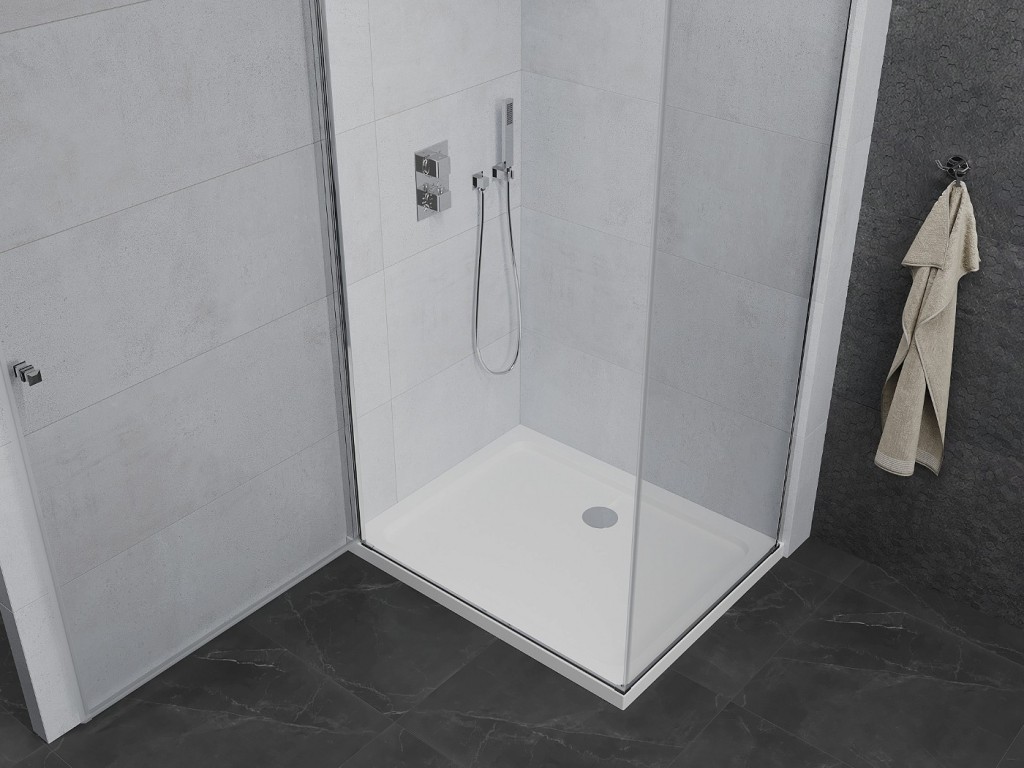 MEXEN/S - Pretoria sprchový kout 70x110 cm, transparent, chrom + sprchová vanička včetně sifonu (852-070-110-01-00-4010)