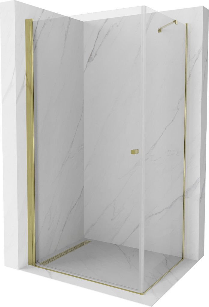 MEXEN/S Pretoria sprchový kout 100x90 cm, transparent, zlatá 852-100-090-50-00