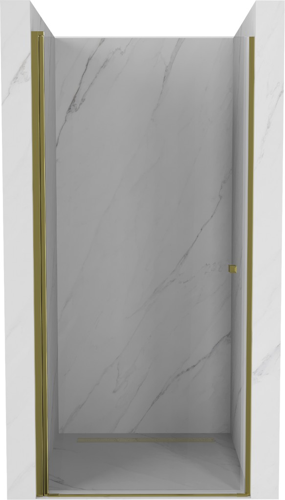 MEXEN Pretoria sprchové dveře křídlové 100 cm, transparent, zlaté 852-100-000-50-00