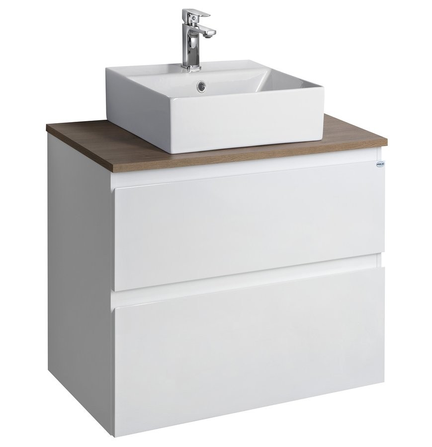 Levně AQUALINE ALTAIR sestava koupelnového nábytku, š. 67,6 cm, bílá/dub emporio AI270-01