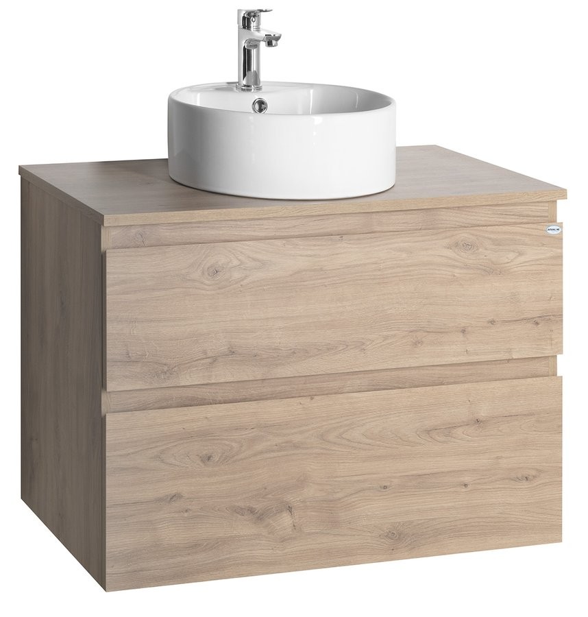 Levně AQUALINE ALTAIR sestava koupelnového nábytku, š. 78,1 cm, dub emporio AI380-01