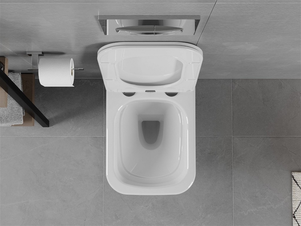 MEXEN/S - Elis Závěsná WC mísa včetně sedátka s slow-slim, duroplast, bílá (30910600)