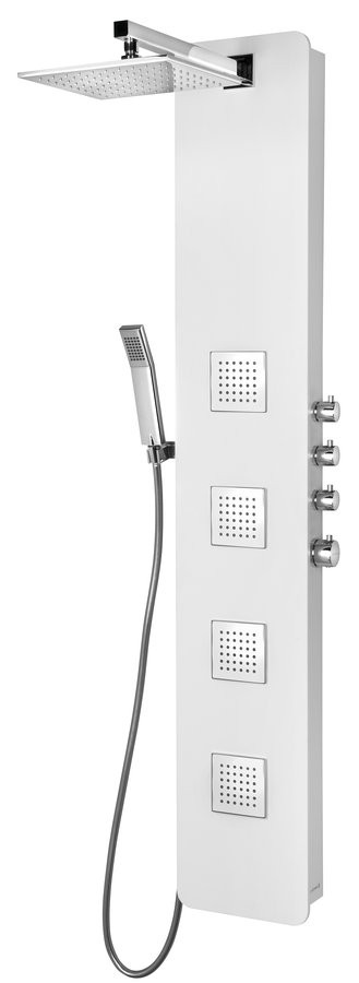 POLYSAN SPIRIT SQUARE termostatický sprchový panel nástěnný, 250x1550mm, bílá 81151