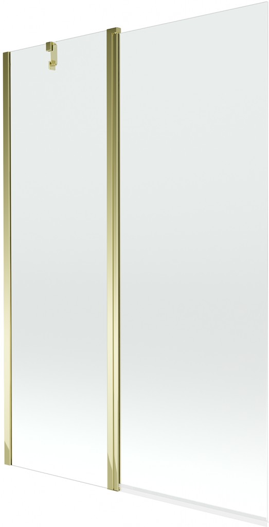 MEXEN Flip vanová zástěna 1-křídlo 120x150 cm, transparent, zlato 894-120-101-50-00