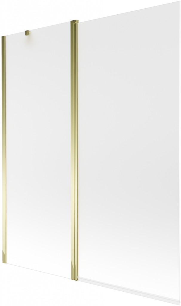 MEXEN Flip vanová zástěna 1-křídlo 140x150 cm, dekor, zlato 894-140-101-50-30