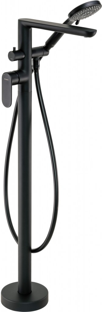 Levně DEANTE Alpinia černá Vanová baterie, volně stojící, se sprchovým setem BGA_N17M