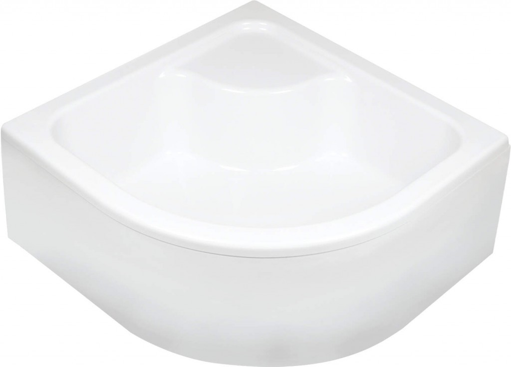DEANTE Deep bílá Akrylátová sprchová vanička, půlkulatá, 90x90 cm hluboká KTD_041B