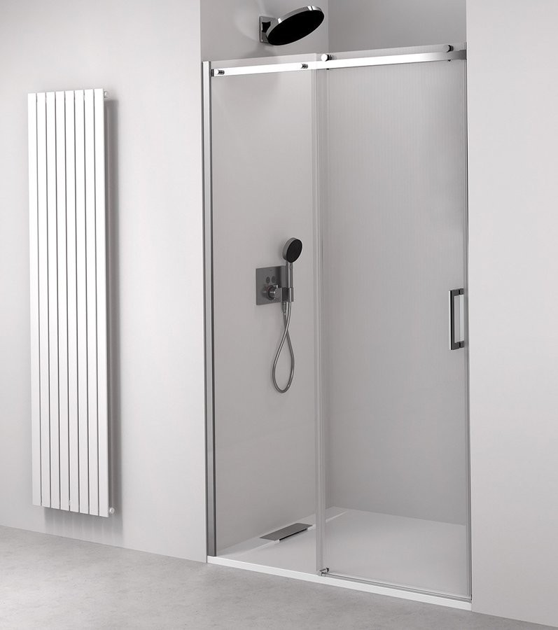POLYSAN THRON LINE ROUND sprchové dveře 1400 mm, kulaté pojezdy, čiré sklo TL5014-5005
