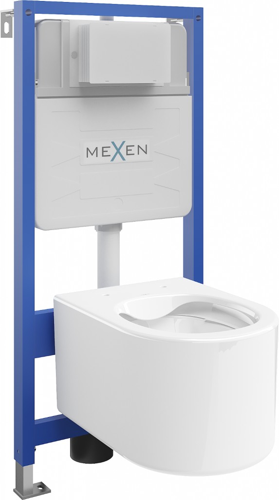MEXEN/S WC předstěnová instalační sada Fenix Slim s mísou WC Sofia,  bílá 6103354XX00