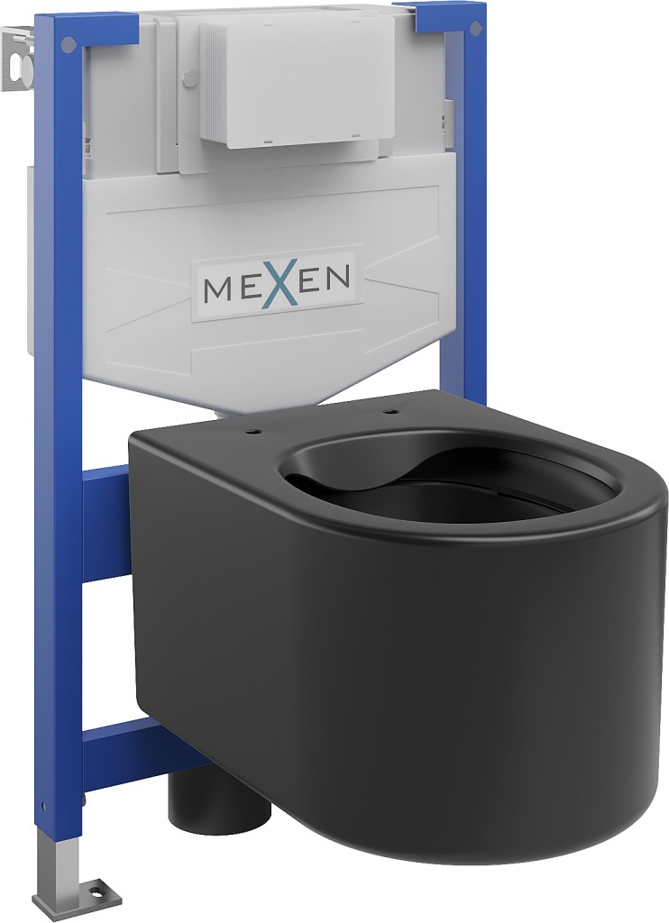 MEXEN/S WC předstěnová instalační sada Fenix XS-F s mísou WC Sofia,  černá mat 6803354XX85