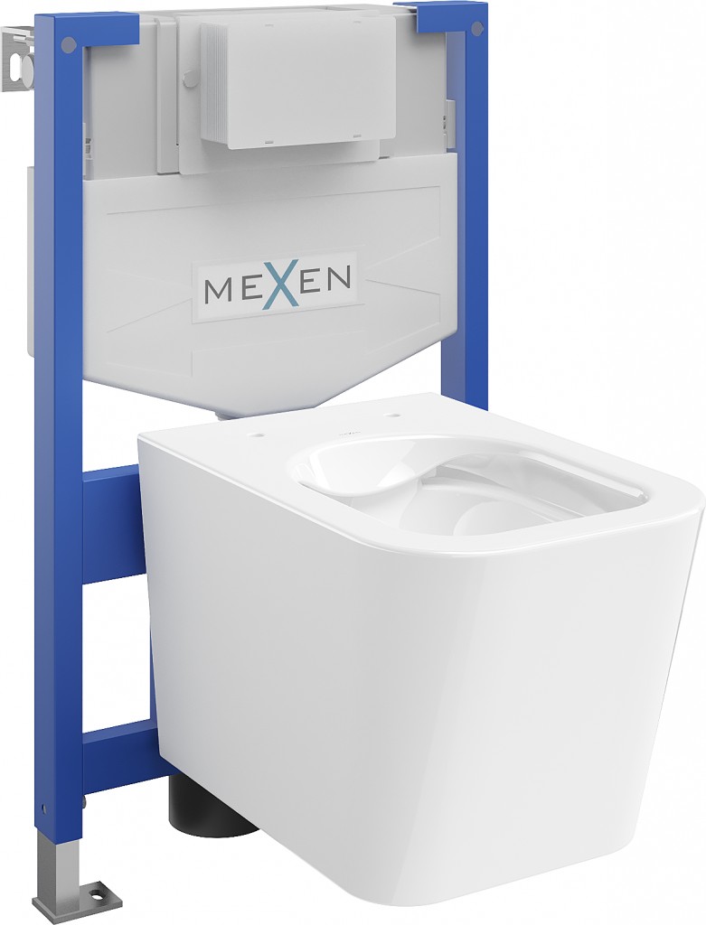 MEXEN/S WC předstěnová instalační sada Felix XS-F s mísou WC Teo,  bílá 6803385XX00