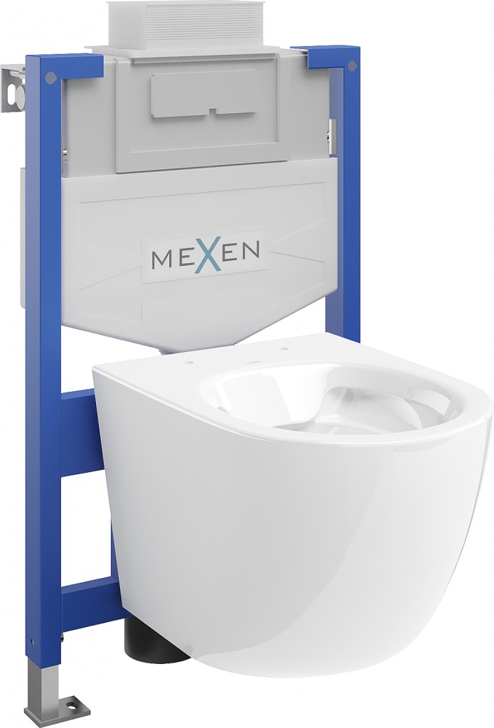 MEXEN/S WC předstěnová instalační sada Fenix XS-U s mísou WC Lena,  bílá 6853322XX00