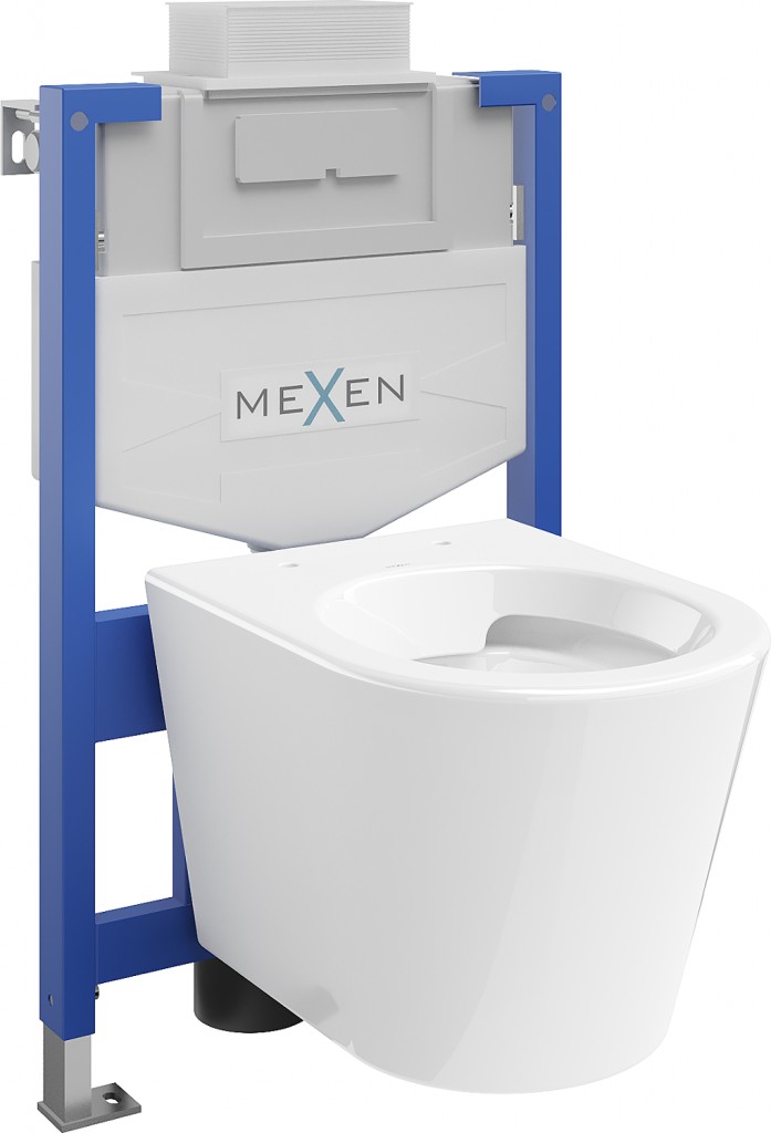 MEXEN/S WC předstěnová instalační sada Fenix XS-U s mísou WC Rico,  bílá 6853372XX00