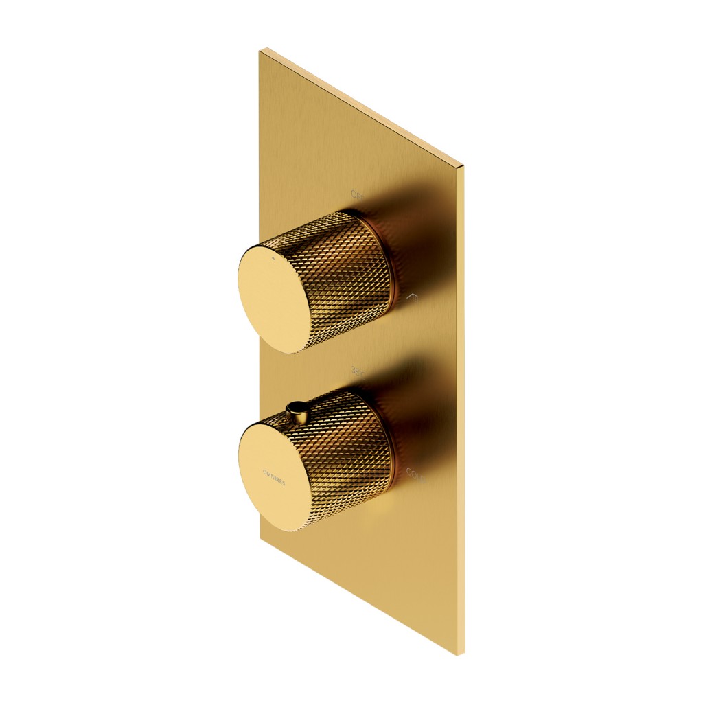 OMNIRES CONTOUR termostatická sprchová baterie podomítková zlatá kartáčovaná /GLB/ CT8036GLB