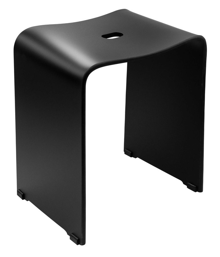 Levně RIDDER TRENDY koupelnová stolička 40x48x27,5cm, černá mat A211110
