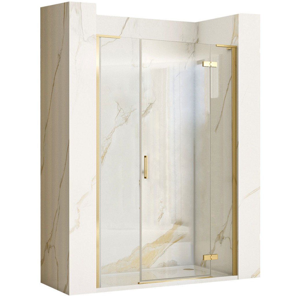REA/S Dveře s rozšiřující stěnou HUGO 130 zlatá kartáčovaná KPL-45205