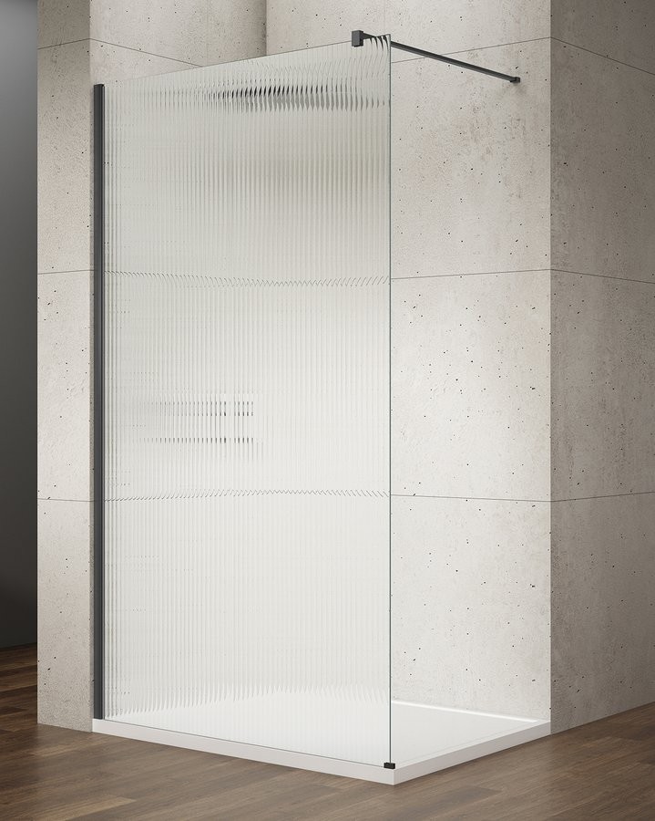 GELCO VARIO BLACK jednodílná sprchová zástěna k instalaci ke stěně, sklo nordic, 1100  GX1511-06