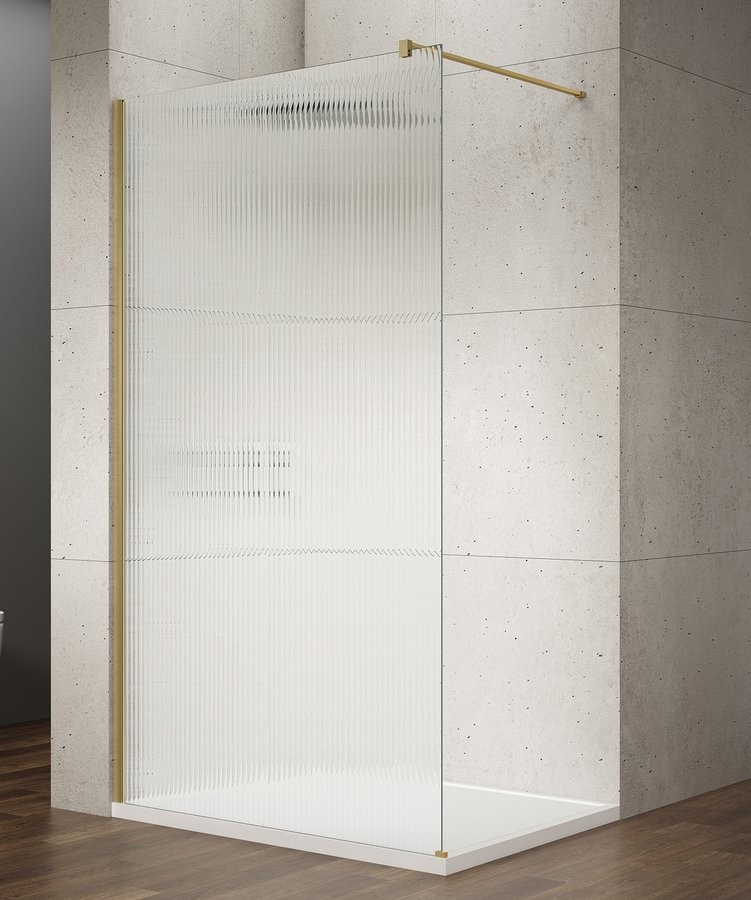 Levně Gelco VARIO GOLD MATT jednodílná sprchová zástěna k instalaci ke stěně, sklo nordic, 1000 mm GX1510-10