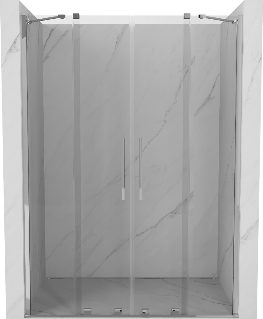 Levně MEXEN/S Velar Duo posuvné sprchové dveře 160, transparent, chrom 871-160-000-02-01