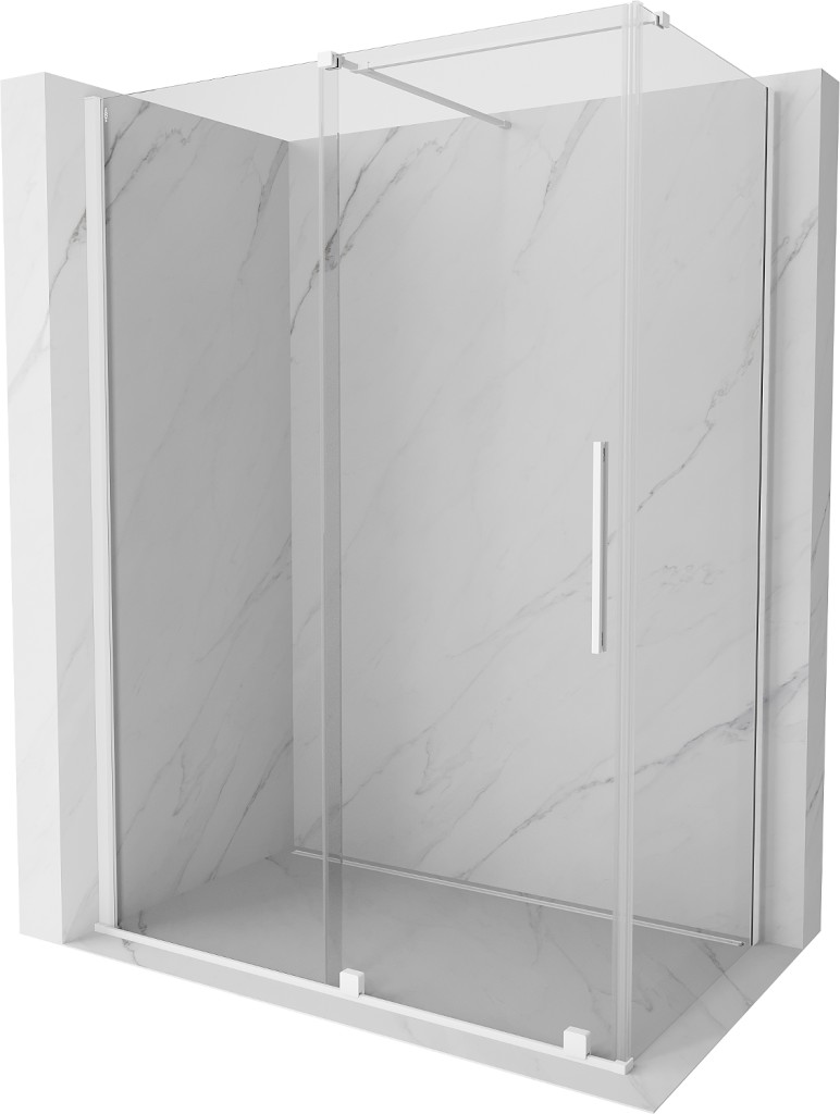 MEXEN/S Velar sprchový kout 150 x 70, transparent, bílá 871-150-070-01-20