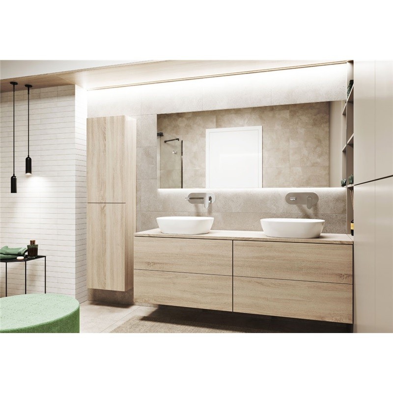MEREO - Aira, kúpeľňová skrinka s keramickým umývadlom 121 cm, bílá (CN713)