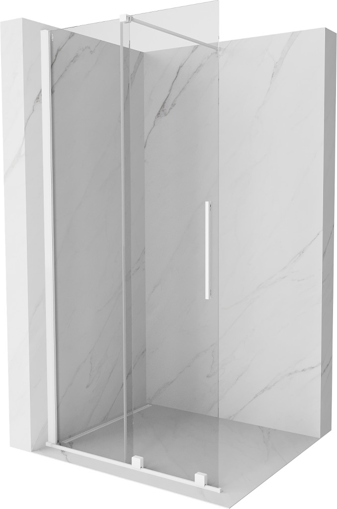 MEXEN/S Velar posuvné sprchové dveře Walk-in 110, transparent, bílá 871-110-000-03-20