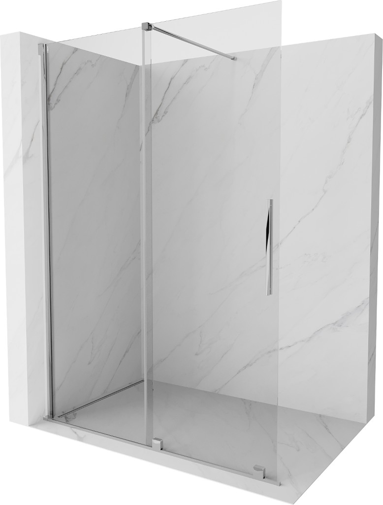 MEXEN/S Velar posuvné sprchové dveře Walk-in 150, transparent, chrom 871-150-000-03-01
