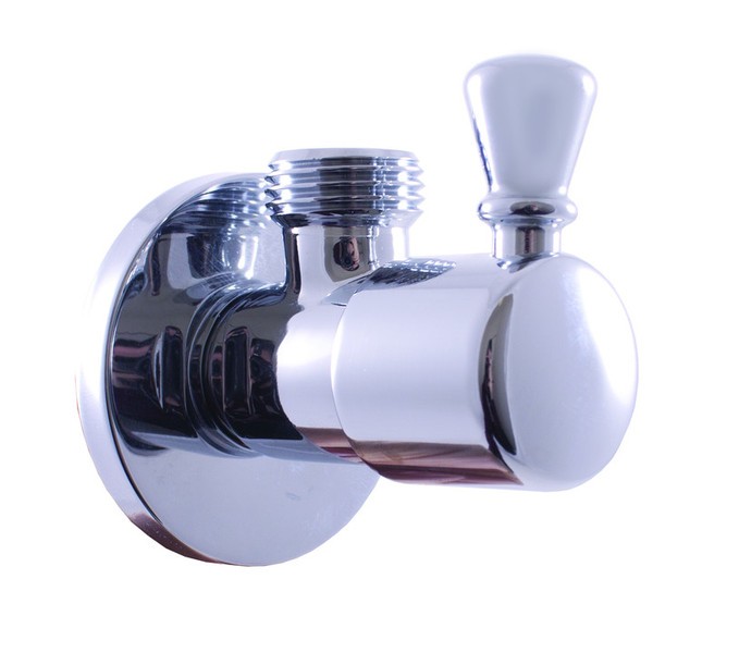 Levně SLEZAK-RAV Rohový ventil s keramickým vrškem chrom, Barva: chrom RV0112