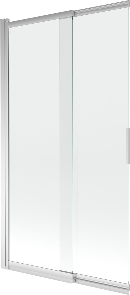MEXEN Fox 2-křídlá posuvná vanová zástěna 100 x 150 cm, transparent, chrom 891-100-002-01-00
