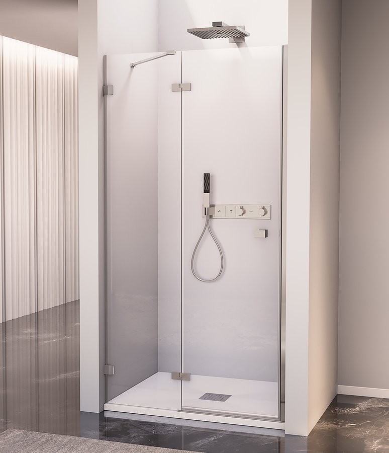 Levně Polysan FORTIS EDGE sprchové dveře do niky 900mm, čiré sklo, levé FL1690L
