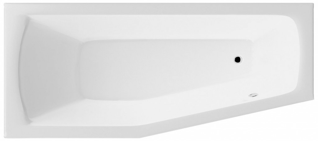 AQUALINE OPAVA vana 160x70x44cm bez nožiček, levá, bílá C1670